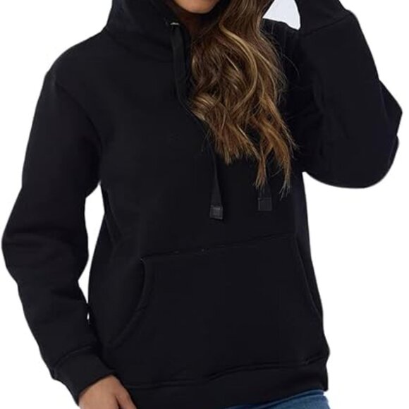 Women's Casual Winter Warm Fleece Sherpa Lined Pullover Hooded Sweatshirt - Picture 2 of 8